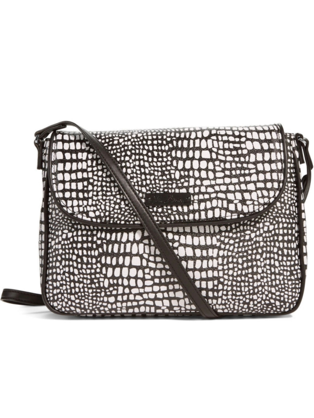Vera Bradley flap crossbody purse faux leather snakeskin print